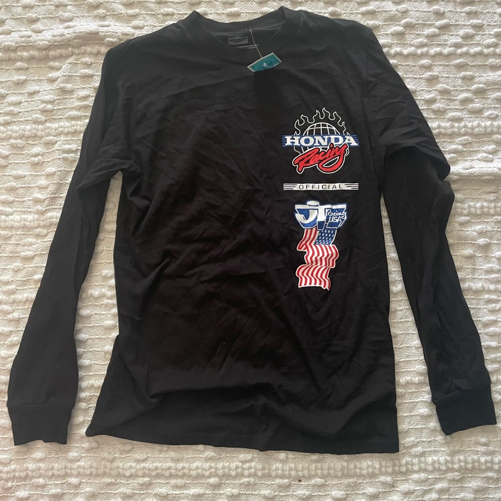 Racing Black Long-Sleeve Graphic Shirt